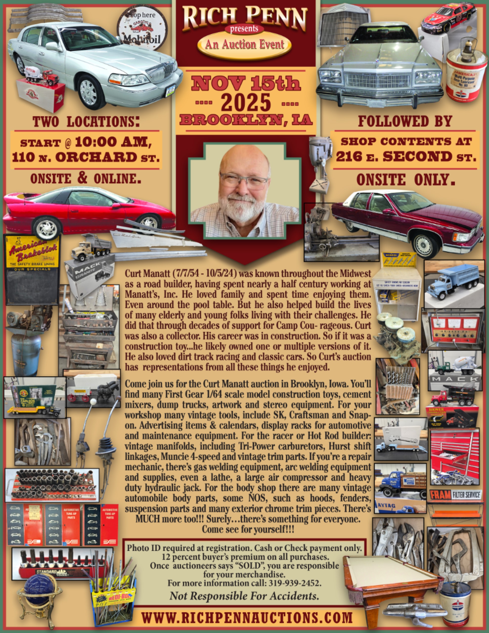 November 15, 2025 Online & Onsite Auction